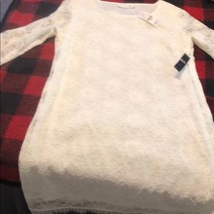 White lace New York and company dress